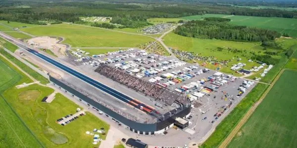 Tierp Arenas campingområde ovanfrån